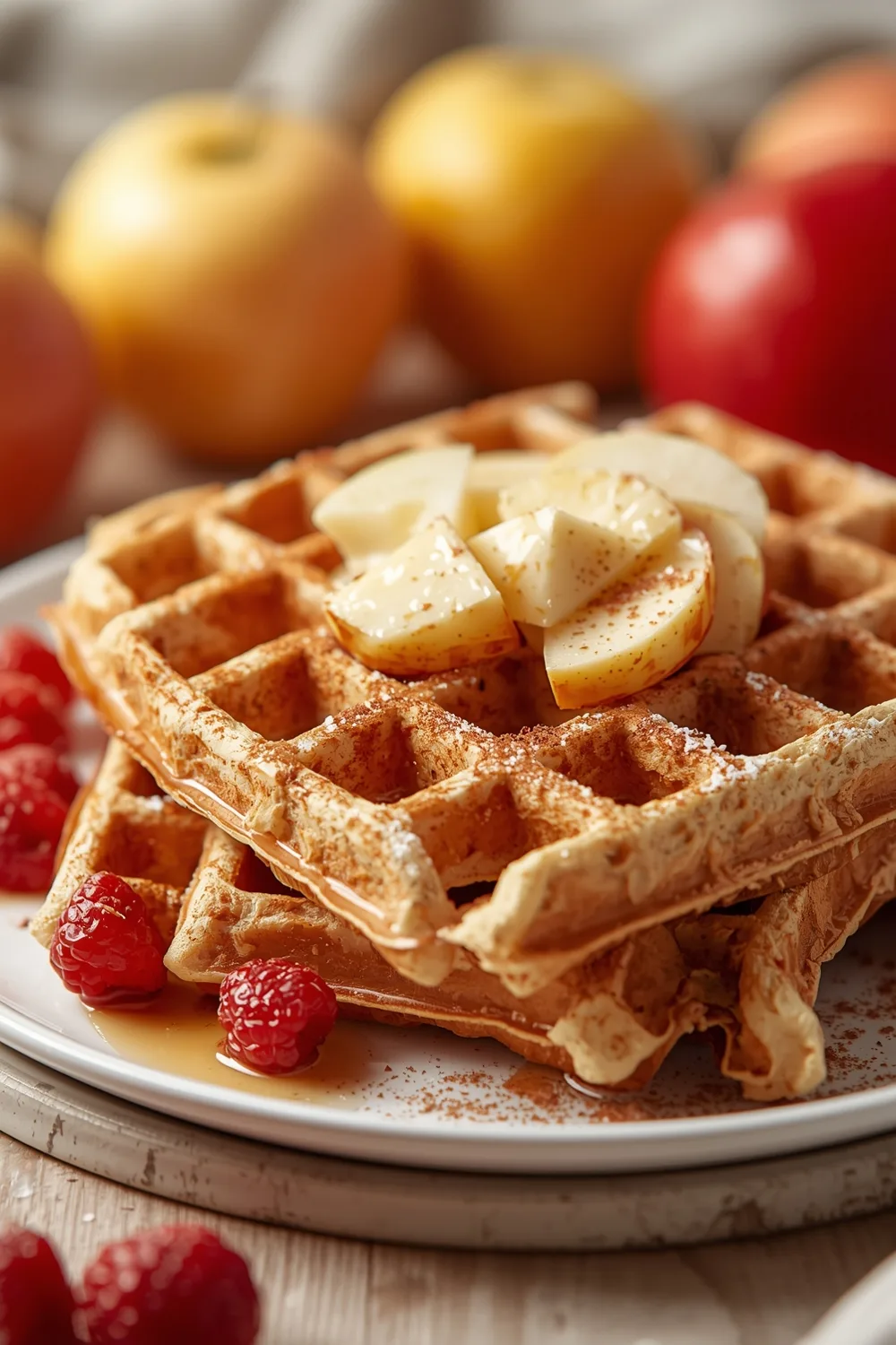 Cinnamon Apple Waffles for a Cozy Gluten Free Breakfast