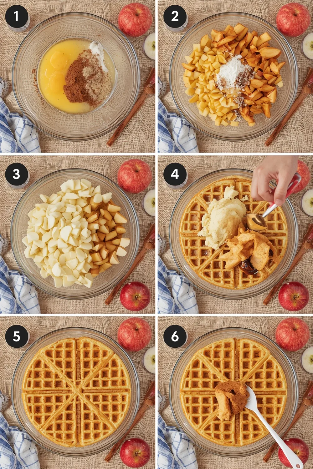 Cinnamon Apple Waffles for a Cozy Gluten Free Breakfast