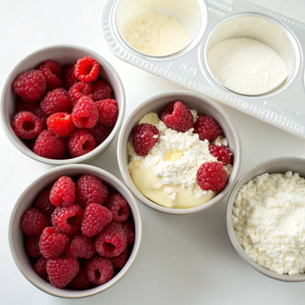 Baked Raspberry Cottage Cheese Cups