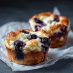 Blueberry Cheesecake Cottage Cheese Muffins