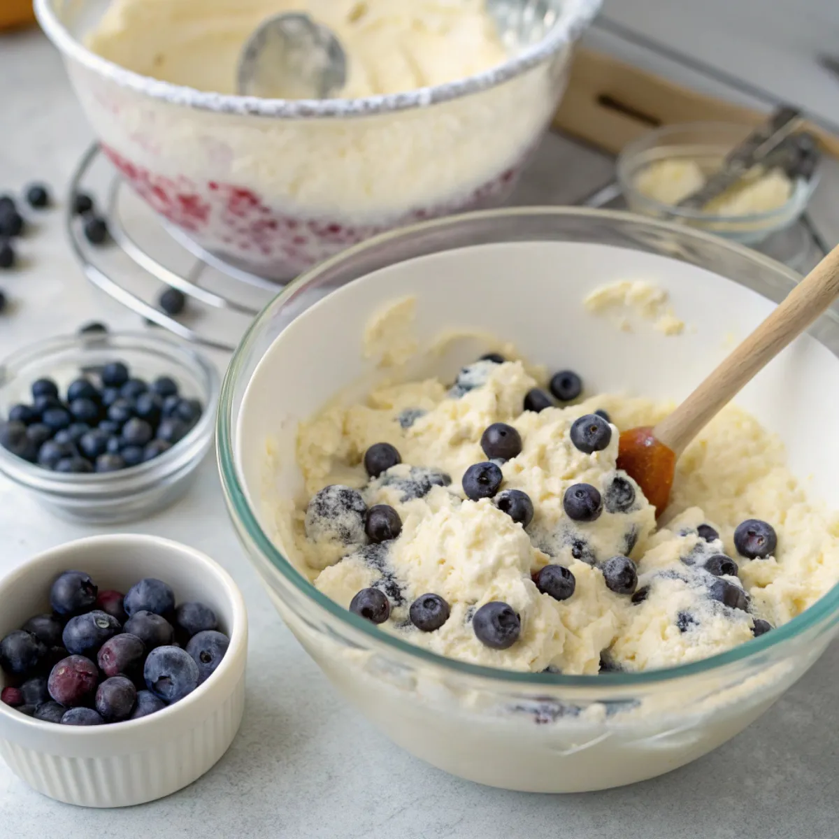 Blueberry Cheesecake Cottage Cheese Muffins
