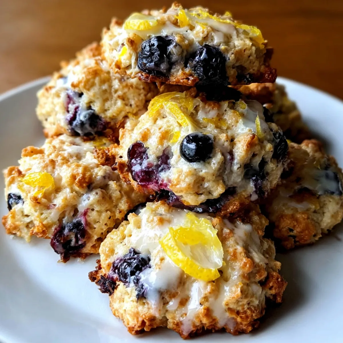 Blueberry Lemon Cottage Cheese Breakfast Cookies