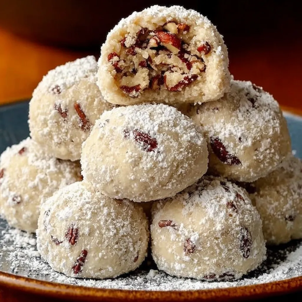 Buttery Pecan Snowball Cookies