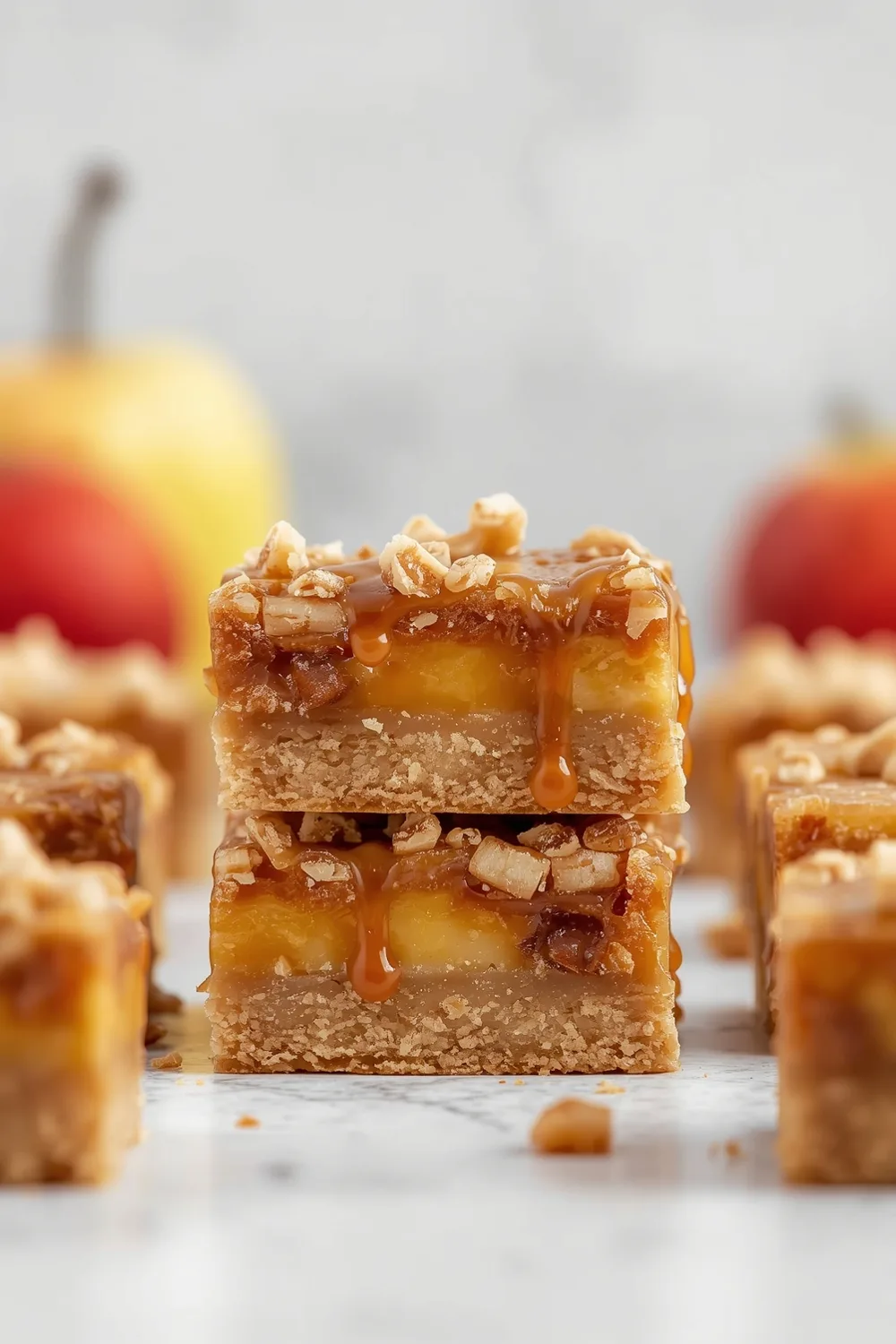 Cozy Gluten Free Caramel Apple Bars for Winter Days
