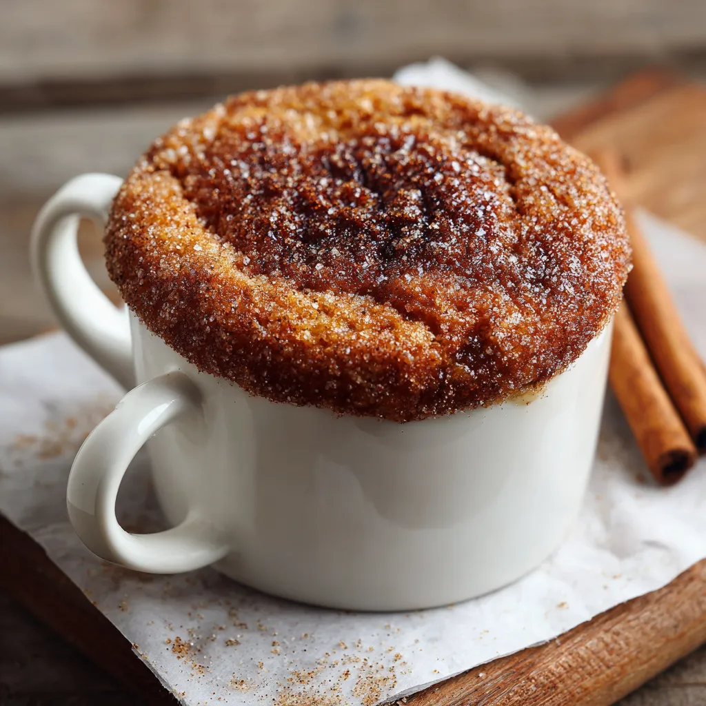 Churro-Style Cinnamon Sugar Cottage Cheese Mug Cake