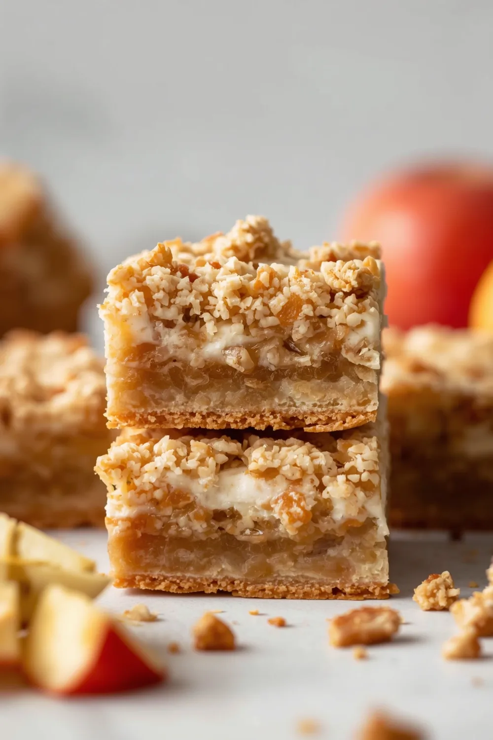 Nutritious Cottage Cheese Apple Crumble Bars