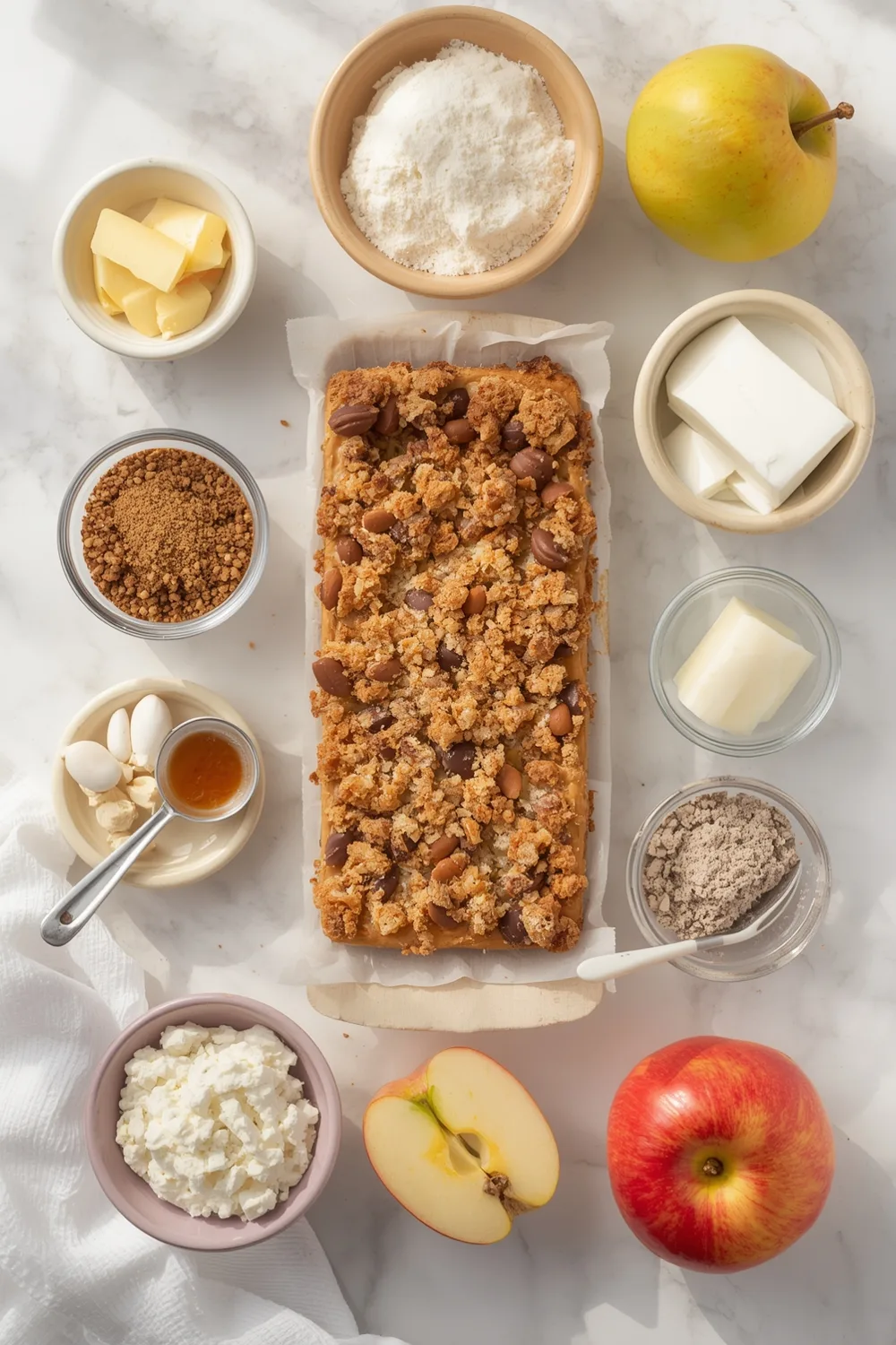 Nutritious Cottage Cheese Apple Crumble Bars
