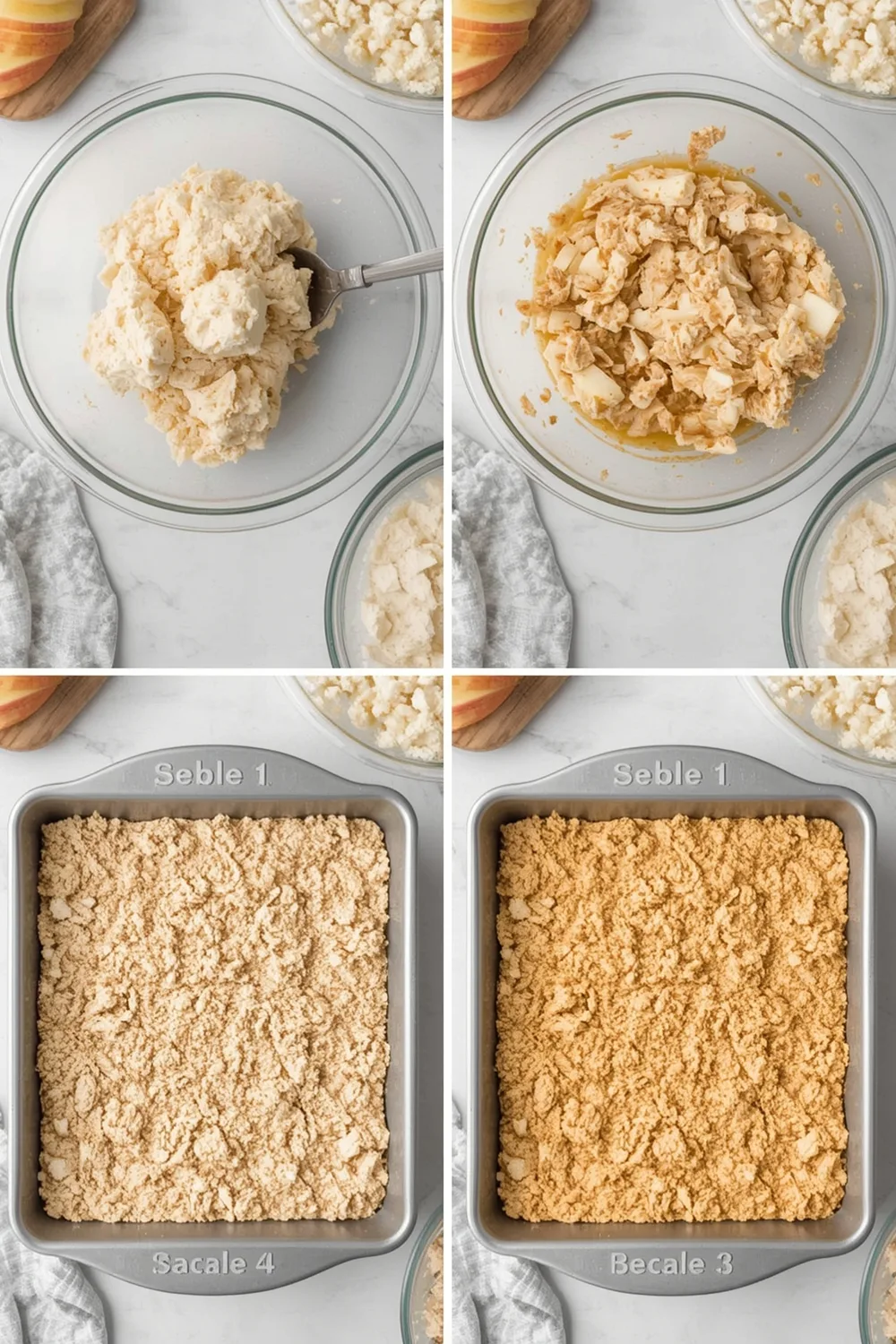 Nutritious Cottage Cheese Apple Crumble Bars