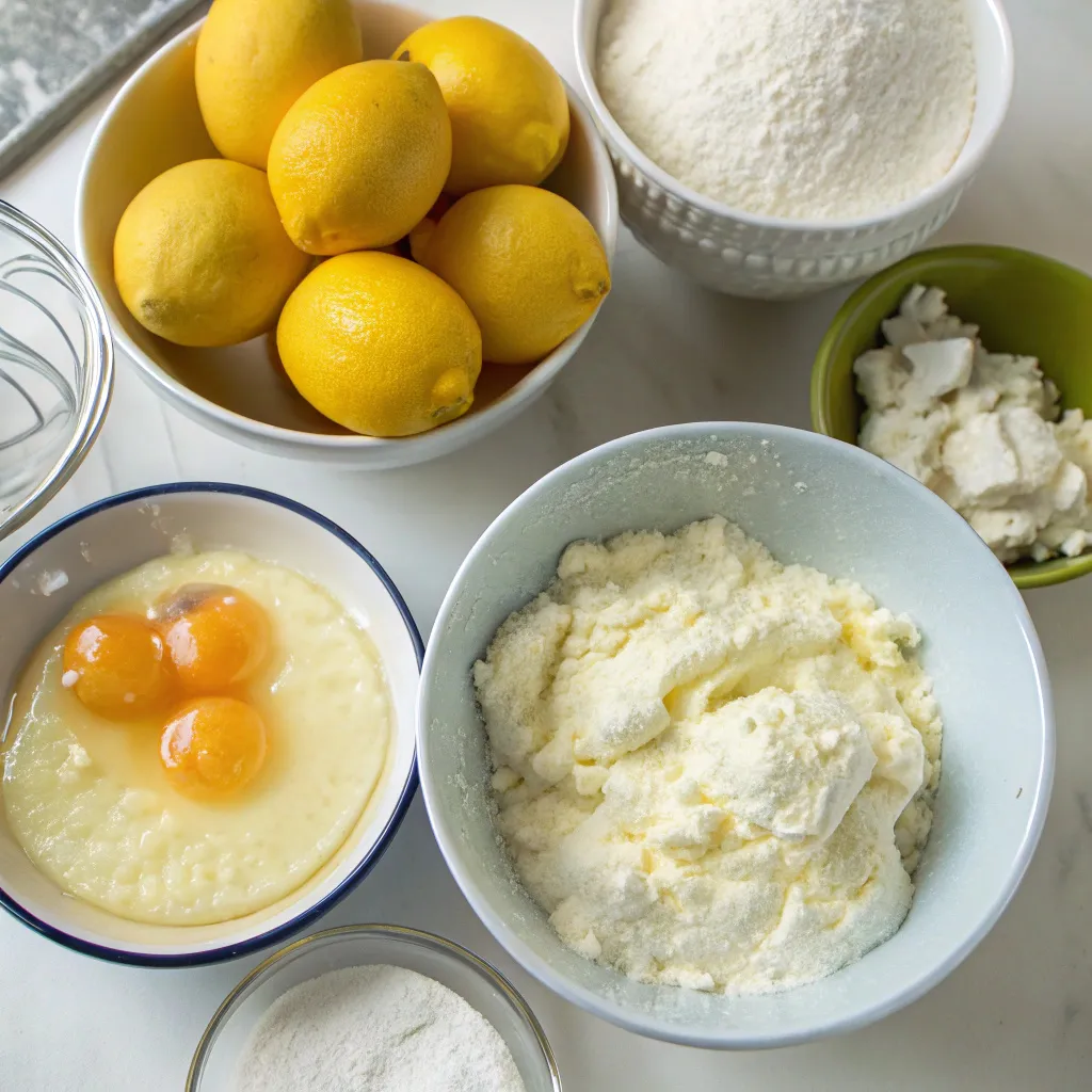 Cottage Cheese Lemon Cake Bars