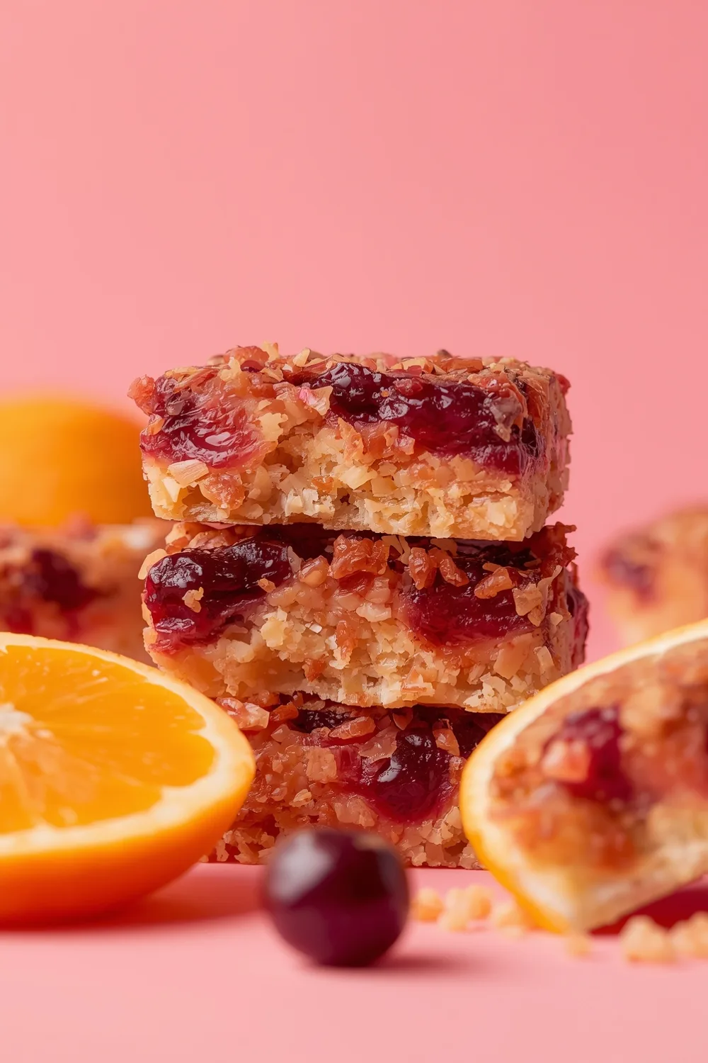Citrus Infused Cranberry Orange Energy Boost Bars