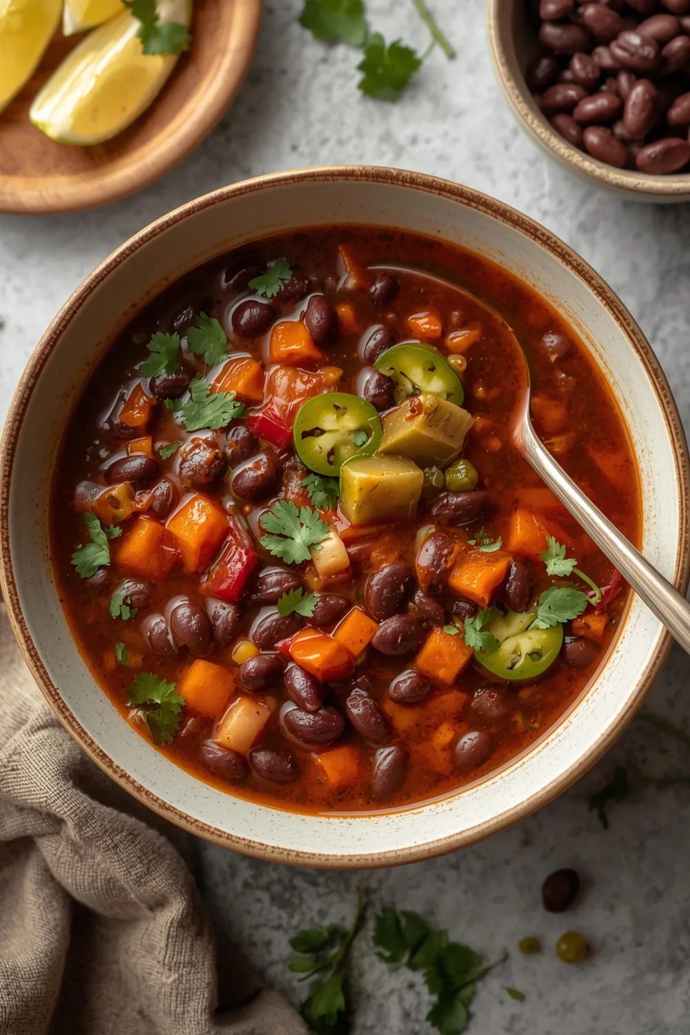 Signature Spicy Black Bean Soup Recipe