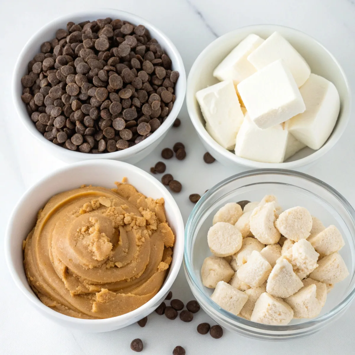 Greek Yogurt Peanut Butter Chocolate Cookie Dough Squares
