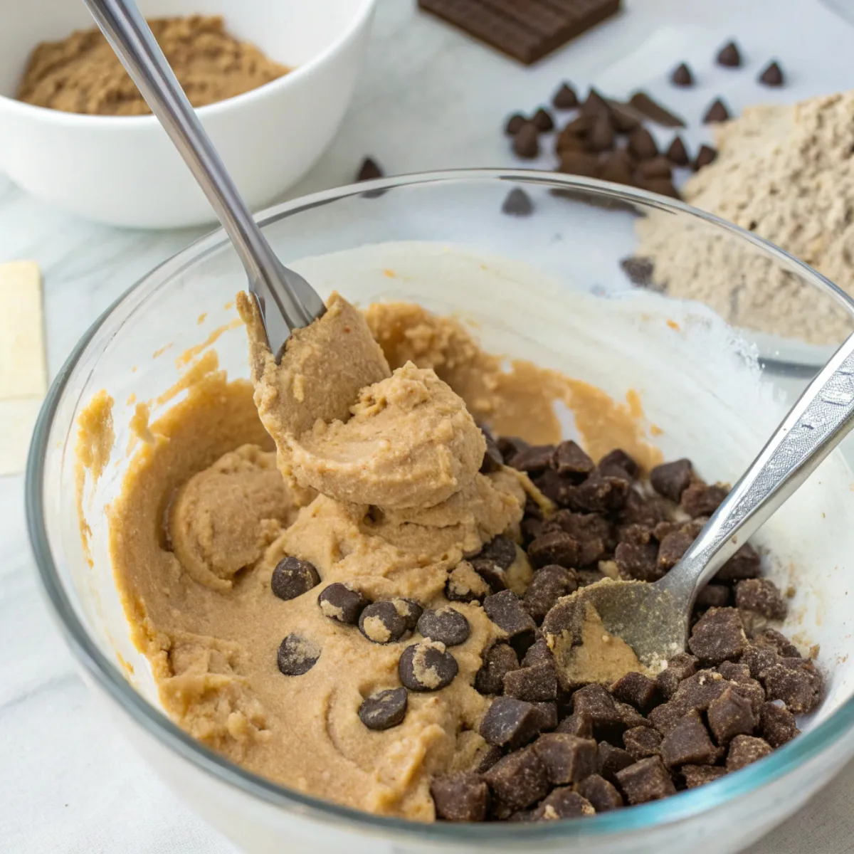 Greek Yogurt Peanut Butter Chocolate Cookie Dough Squares