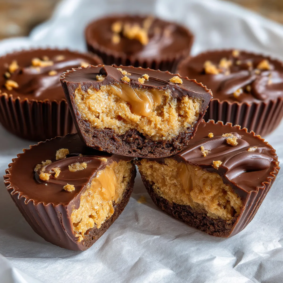 Greek Yogurt Peanut Butter Cookie Dough Cups