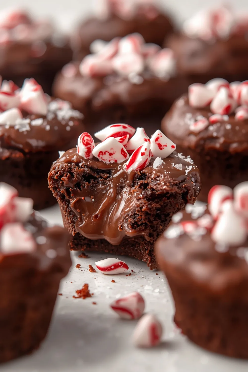 Gooey Gluten Free Peppermint Brownie Bites for the Holidays