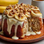 Luscious Vanilla Banana Walnut Cake