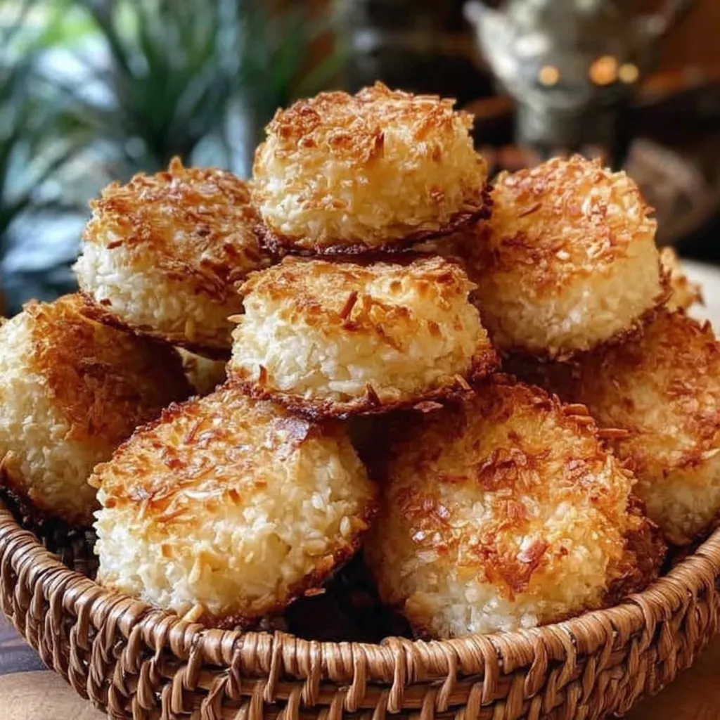 No-Bake Toasted Coconut Macaroons