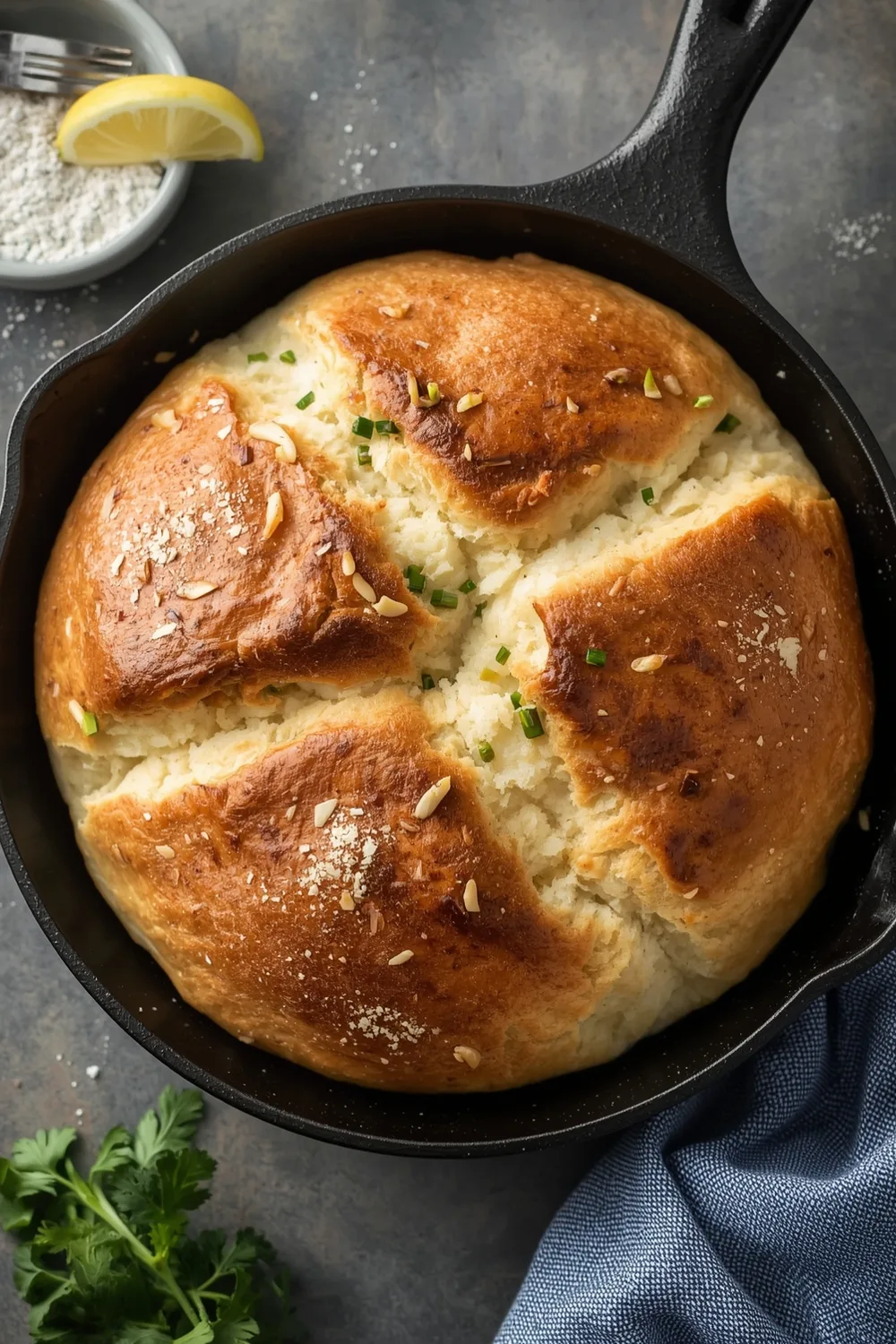 Fluffy No Yeast Skillet Bread Ready in 30 Minutes