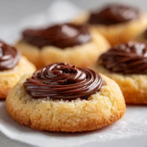 Nutella Ricotta Thumbprint Cookies