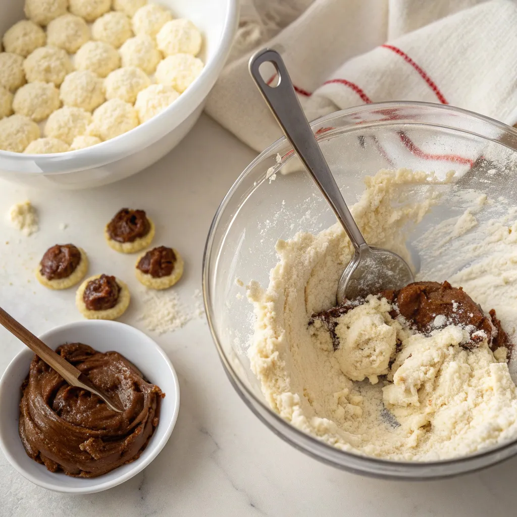 Nutella Ricotta Thumbprint Cookies