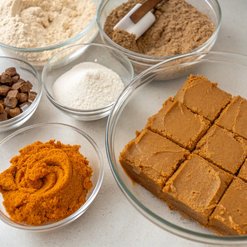 PUMPKIN BARS WITH BROWN SUGAR FROSTING & GINGERSNAP CRUST 9 PUMPKIN BARS WITH BROWN SUGAR FROSTING