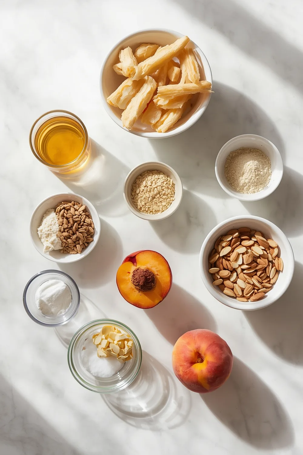 Simple Peach Almond Breakfast Bake