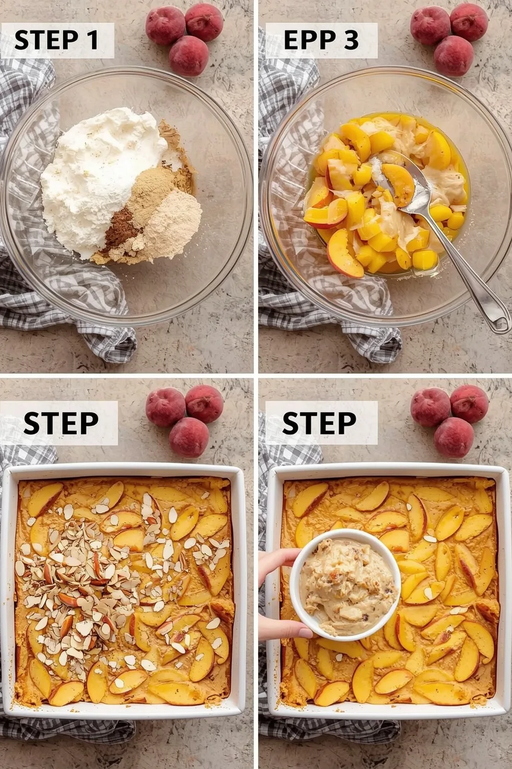 Simple Peach Almond Breakfast Bake