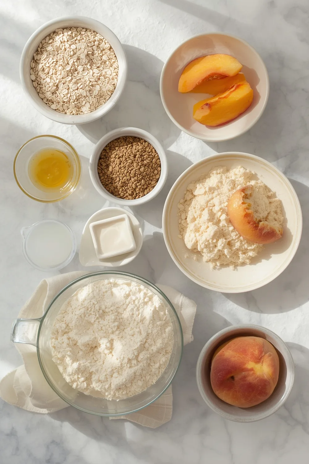 Peach Oat Flour Muffin Delights
