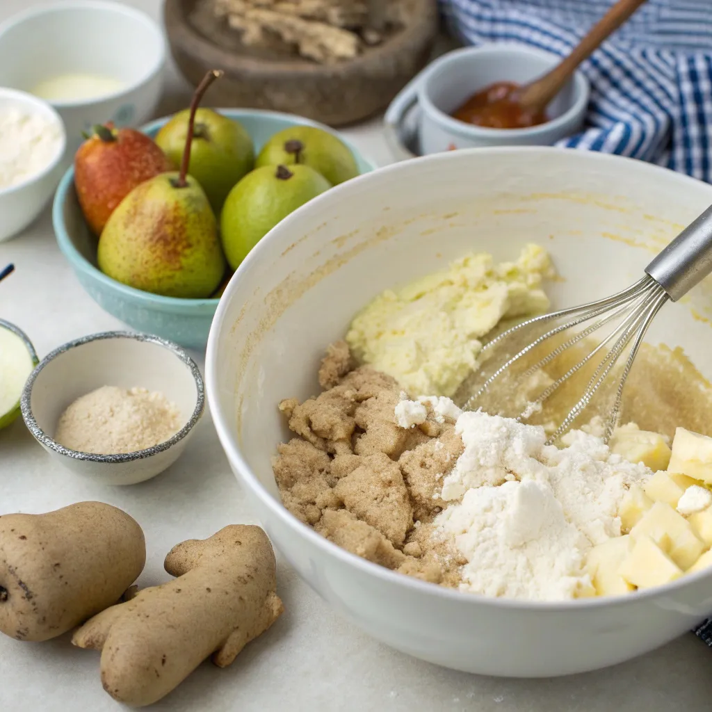 Pear & Ginger Cottage Cheese Muffins