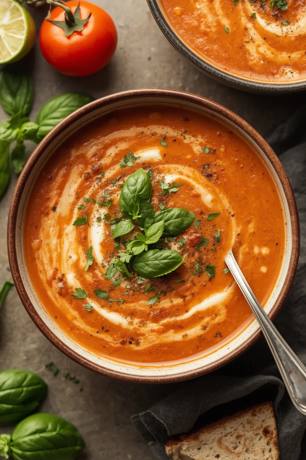 Irresistible Classic Creamy Tomato Basil Soup Recipe in 30 Minutes 2 Classic Creamy Tomato Basil Soup Recipe