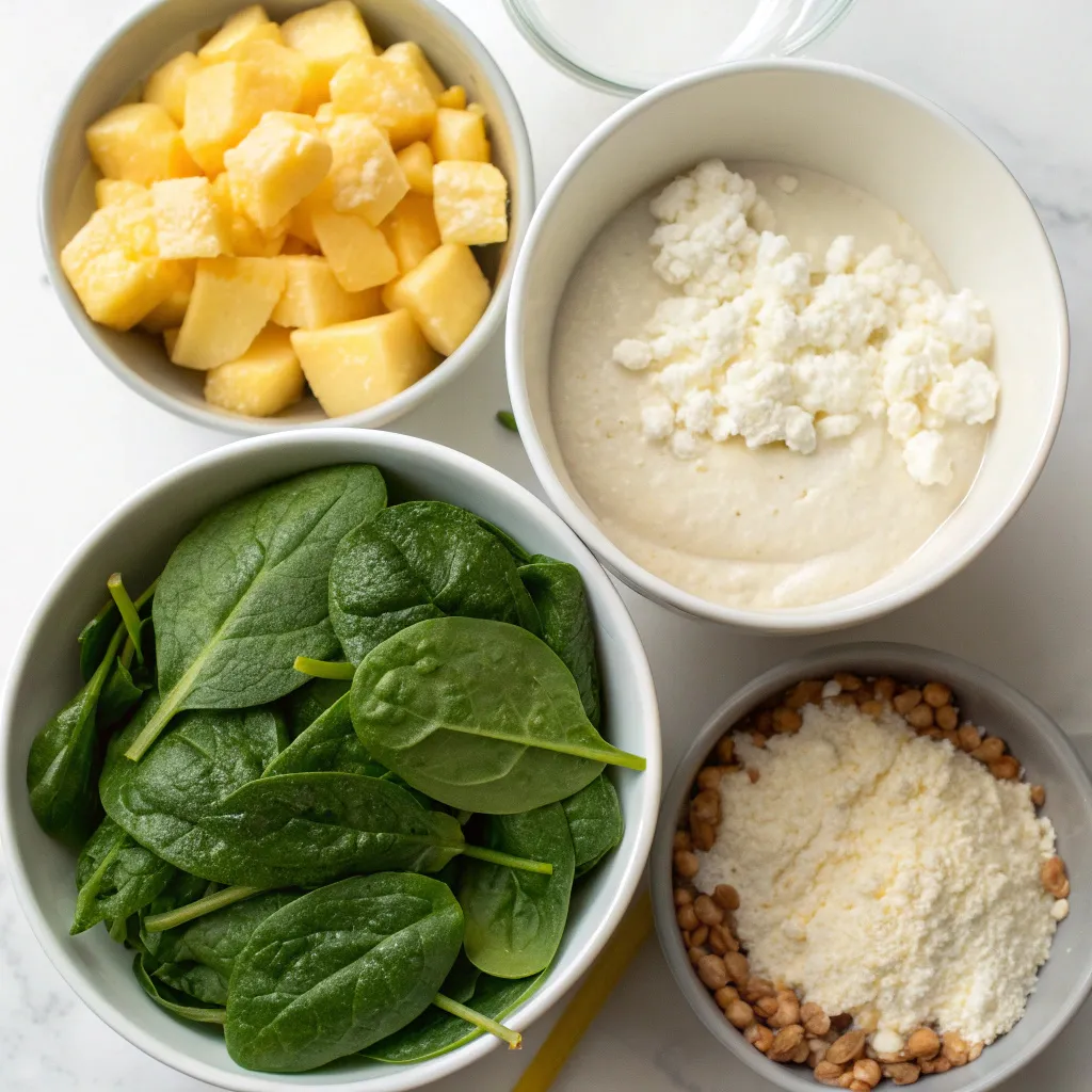 Spinach Cottage Cheese Flagels