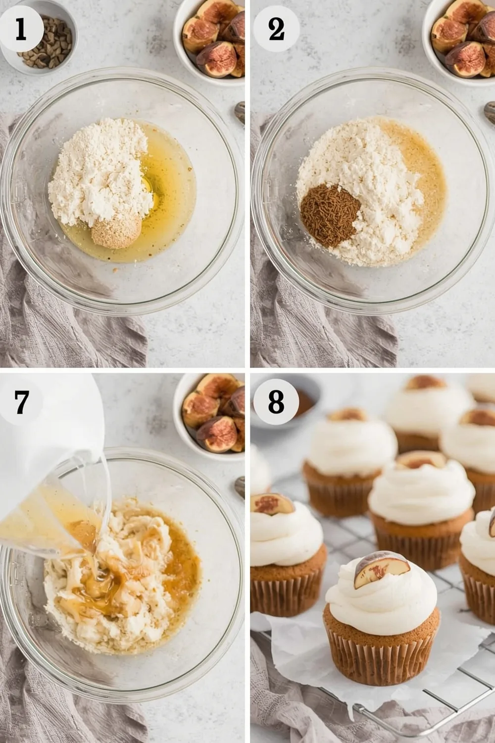 Deliciously Gluten Free Honey Fig Winter Cupcakes