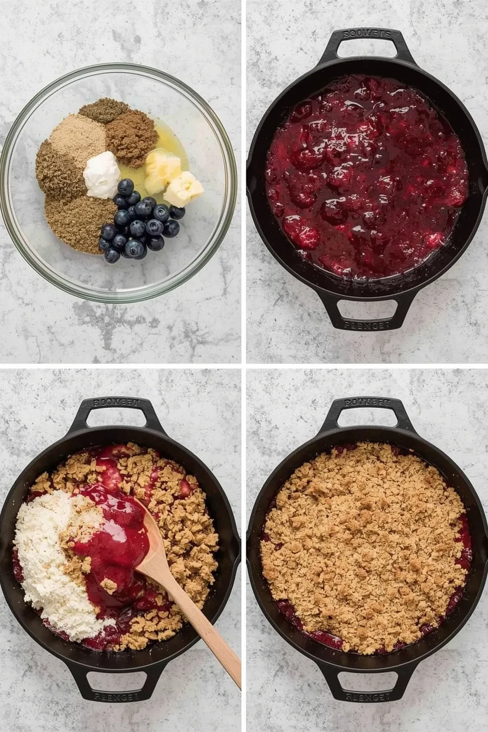 Seasonal Berry Crisp Skillet Delight