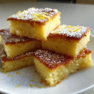 Cottage Cheese Lemon Cake Bars