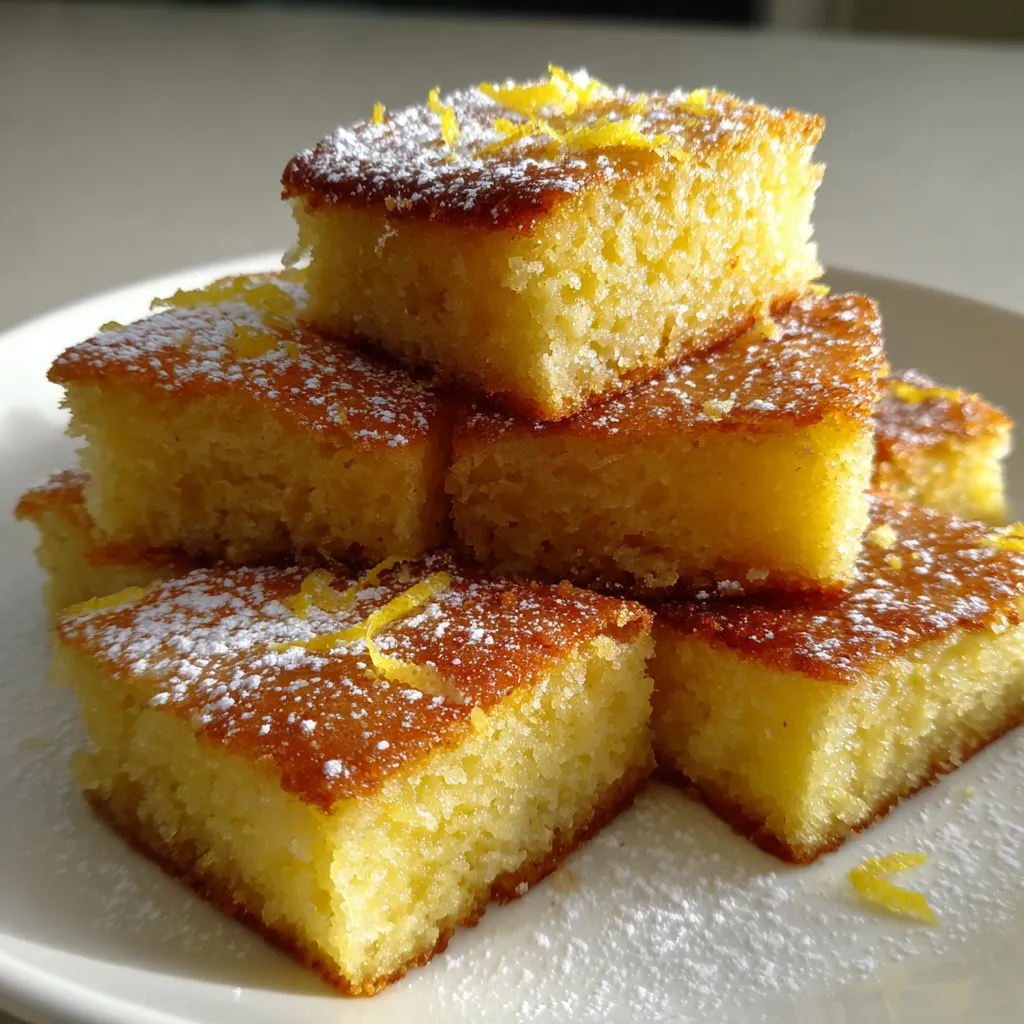 Cottage Cheese Lemon Cake Bars