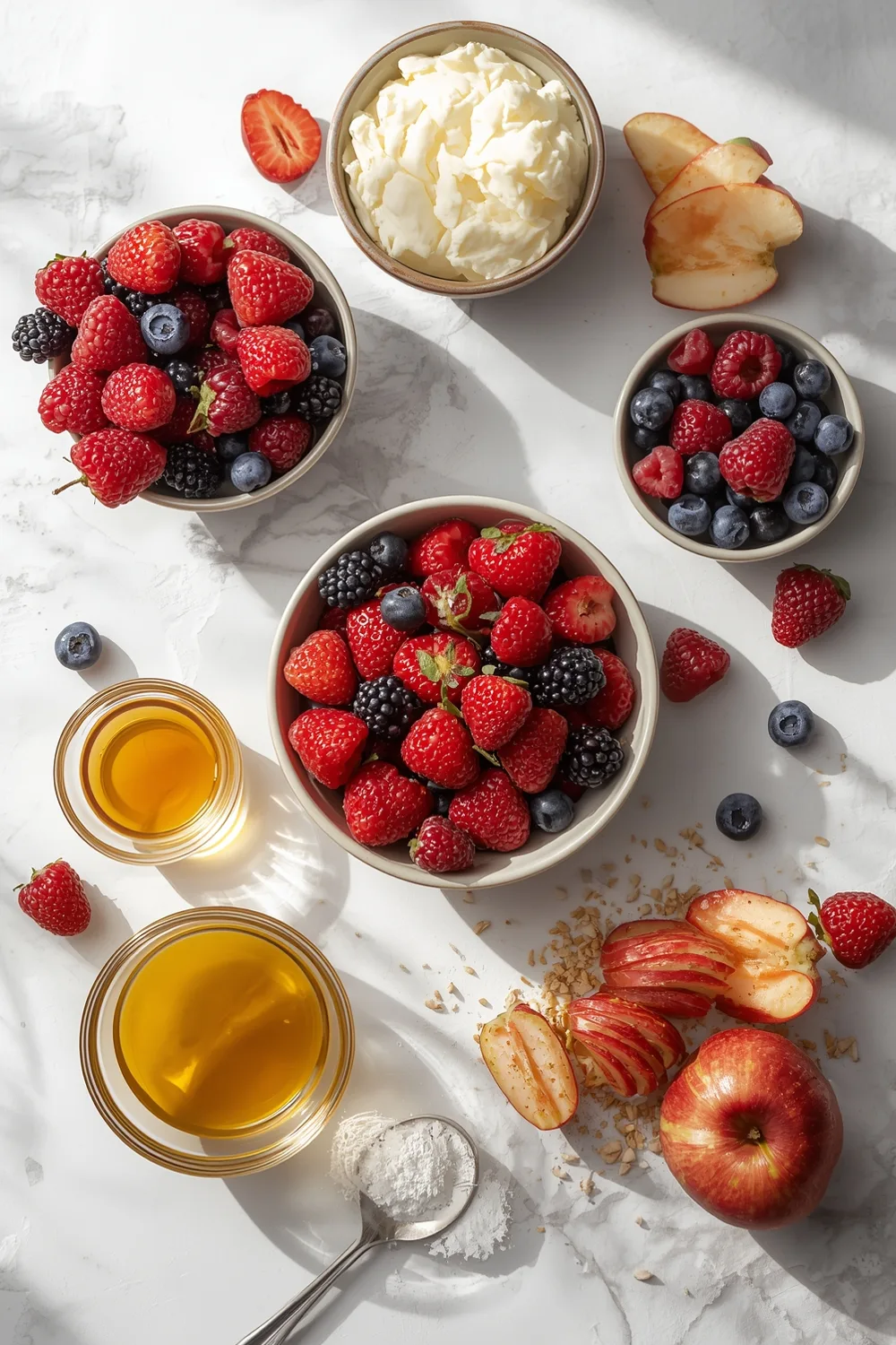 Delicious Easy Warm Baked Berry and Apple Fruit Dessert Bars 1 Warm Baked Berry and Apple Fruit Dessert Bars
