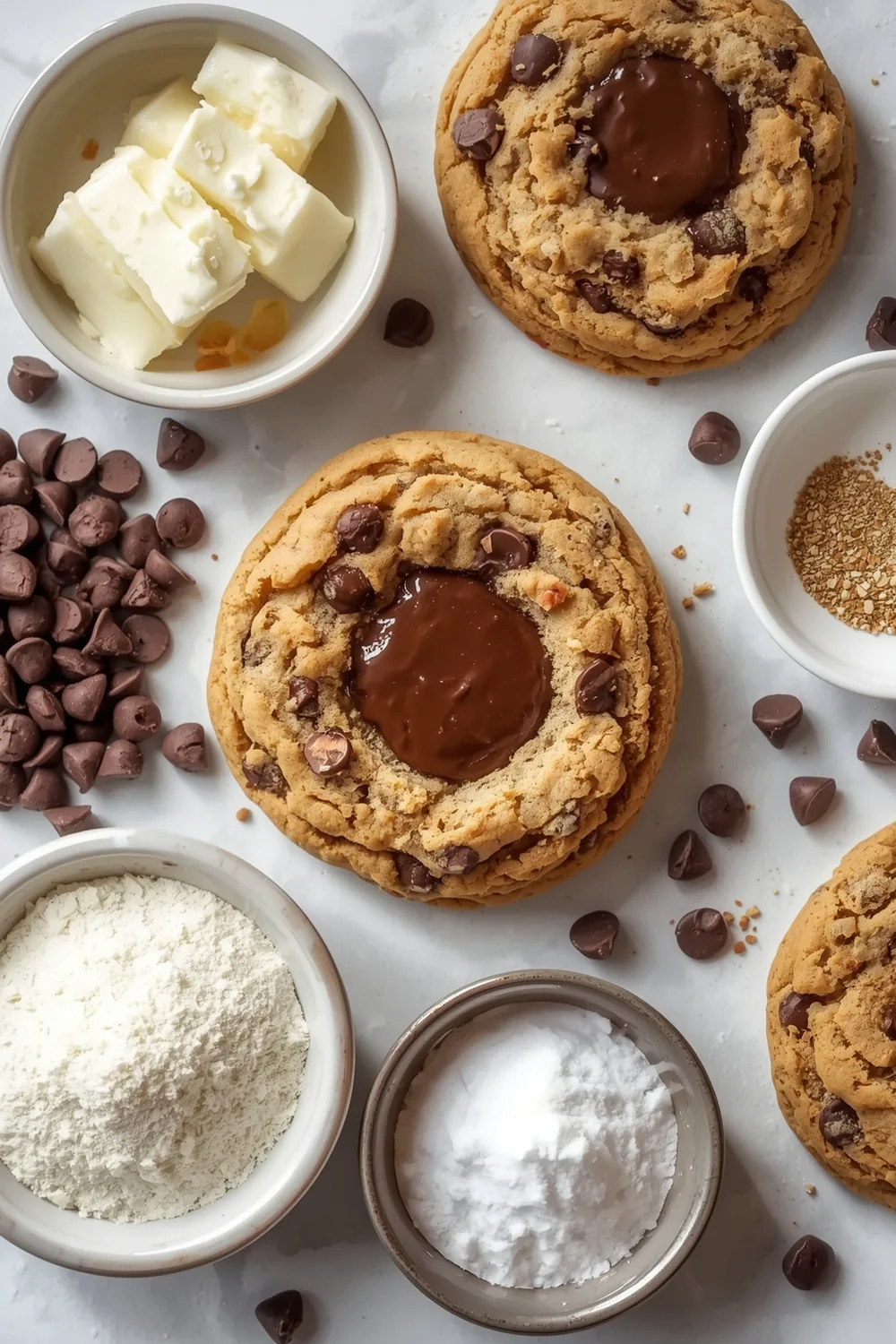 Decadent Soft Paleo Chocolate Chip Cookies with a Chewy Center