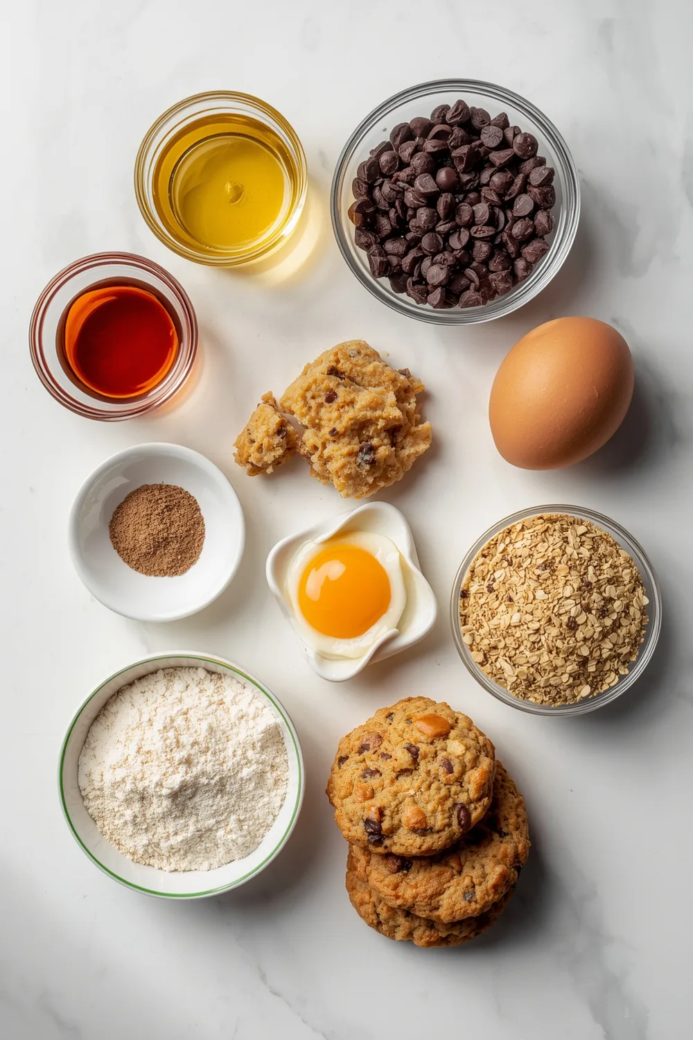 Soft Sugar-Free Oatmeal Cookies with Dark Chocolate Chips