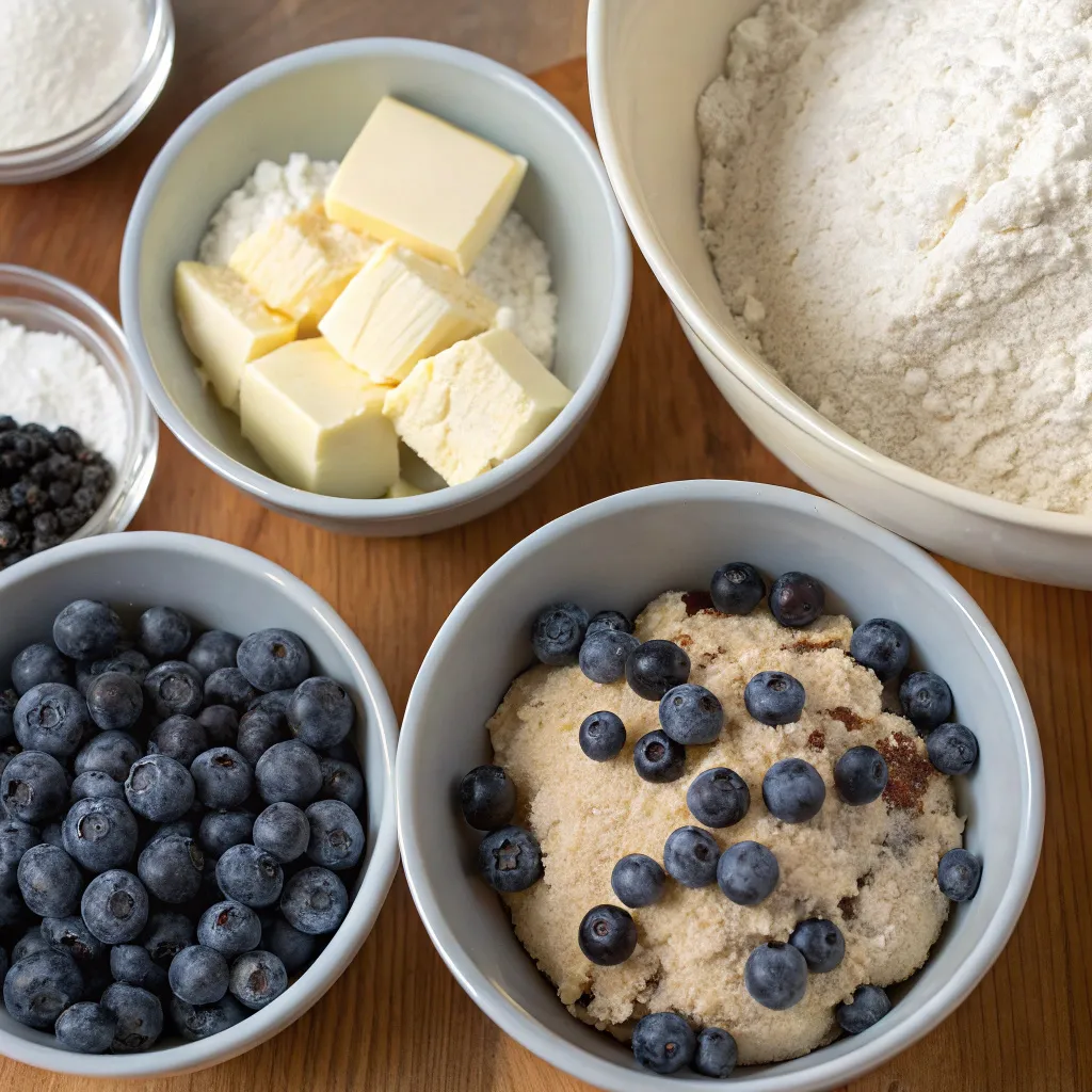 Blueberry Cathead Biscuits with Cinnamon Crunch