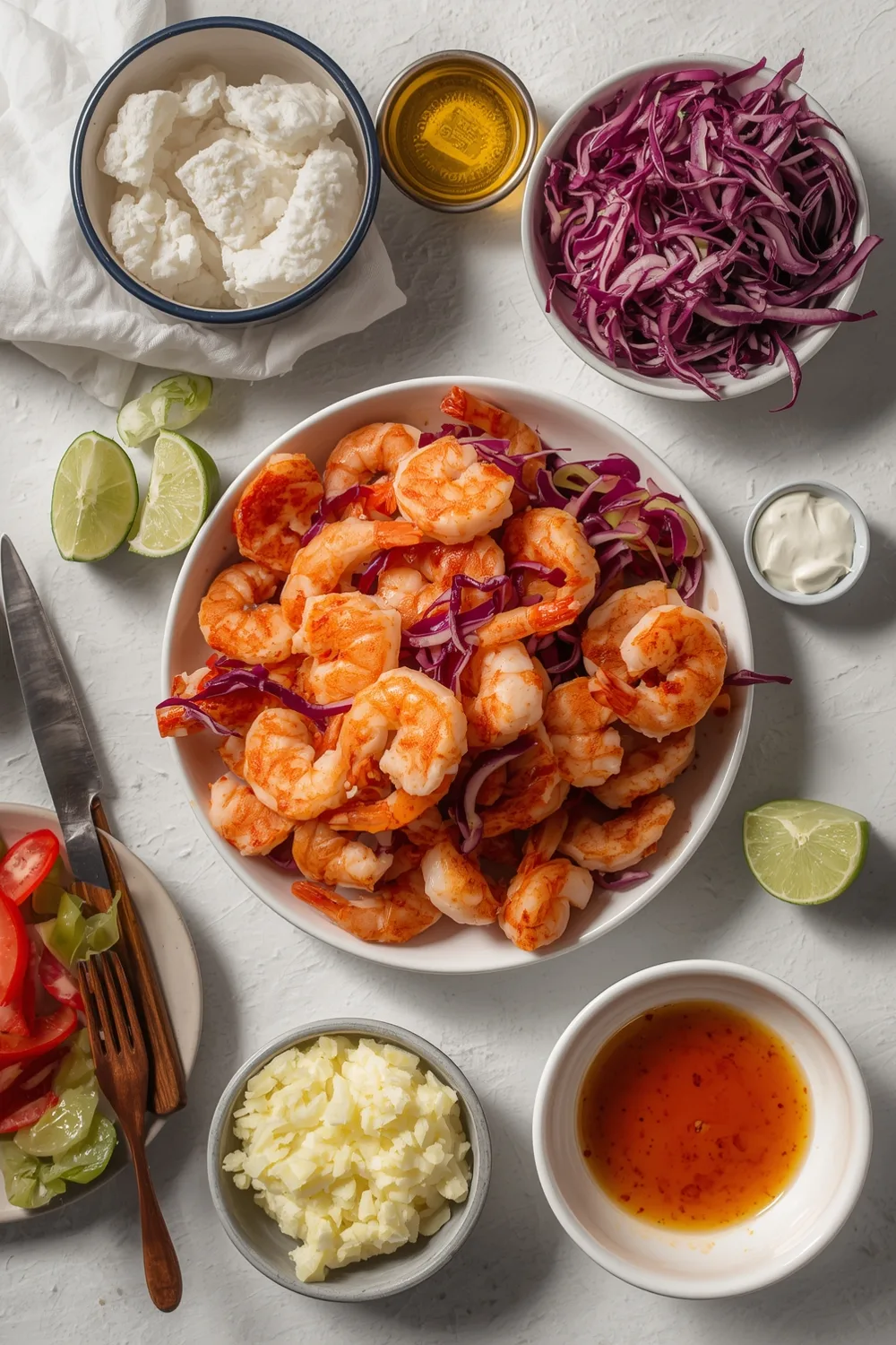 The Best Easy Shrimp Tacos with Cabbage Slaw and Sauce