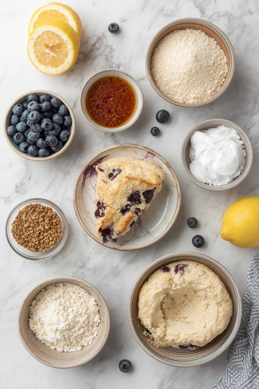 Soft and Fluffy Blueberry Lemon Scones Bakery Style