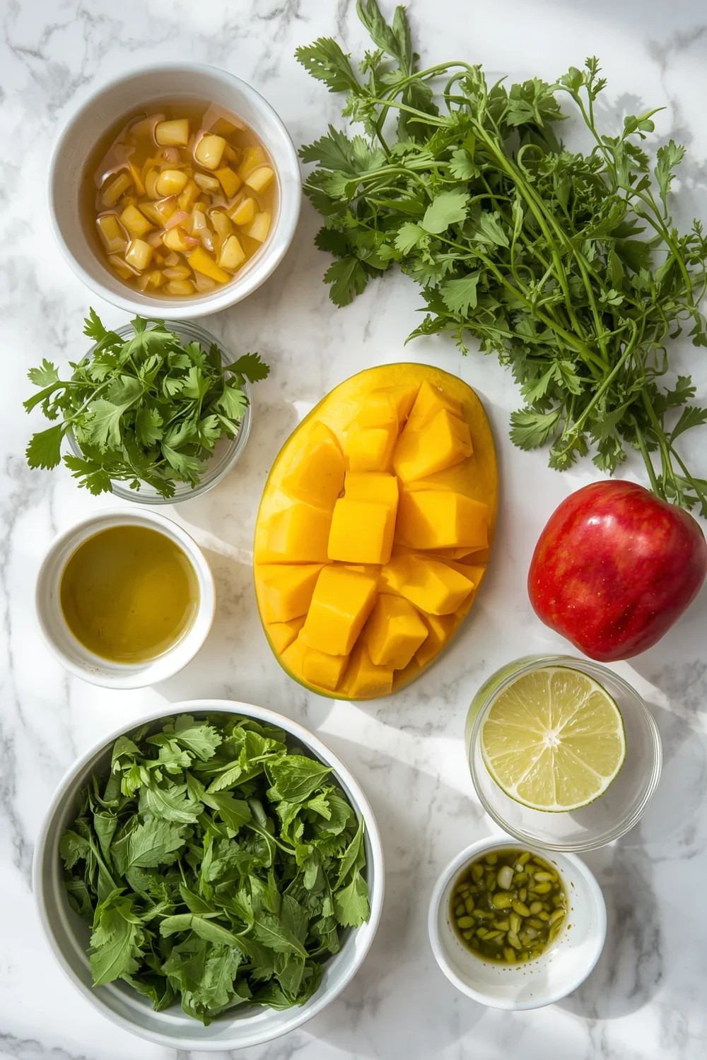 Easy Thai Mango Salad with Fresh Herbs and Lime Dressing