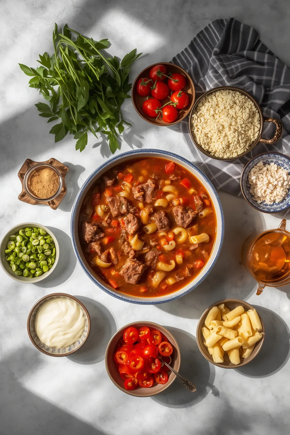 Easy Beefy Macaroni Soup Perfect for Family Dinner Night