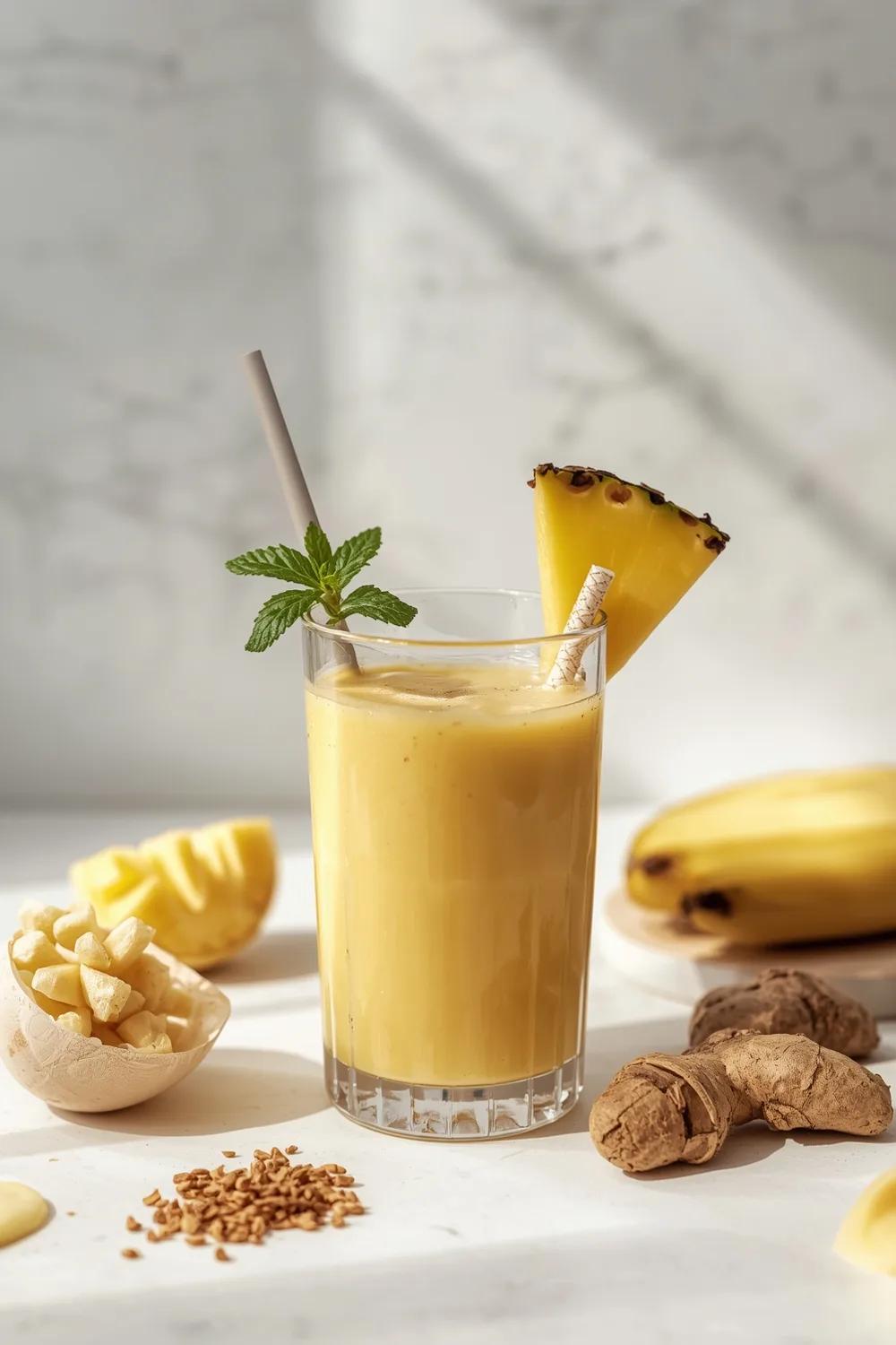 Easy Pineapple Ginger Detox Smoothie for Refreshing Wellness
