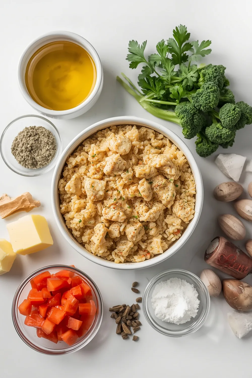 Easy Creamy Chicken and Broccoli Rice Casserole