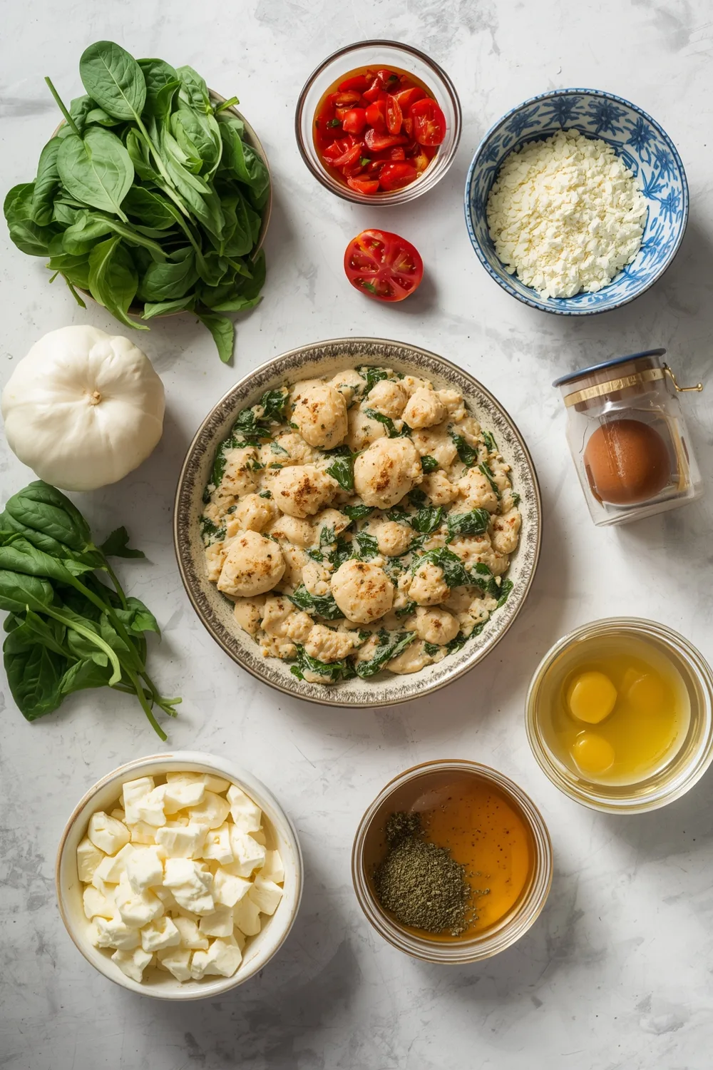 Easy Healthy Spinach and Feta Chicken Casserole
