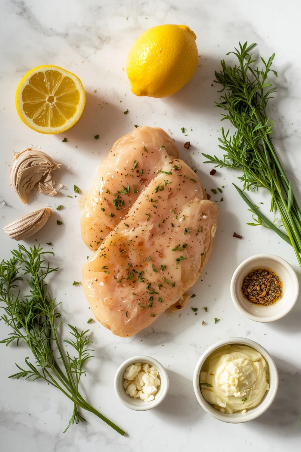 Easy Baked Lemon Garlic Herb Chicken Breast