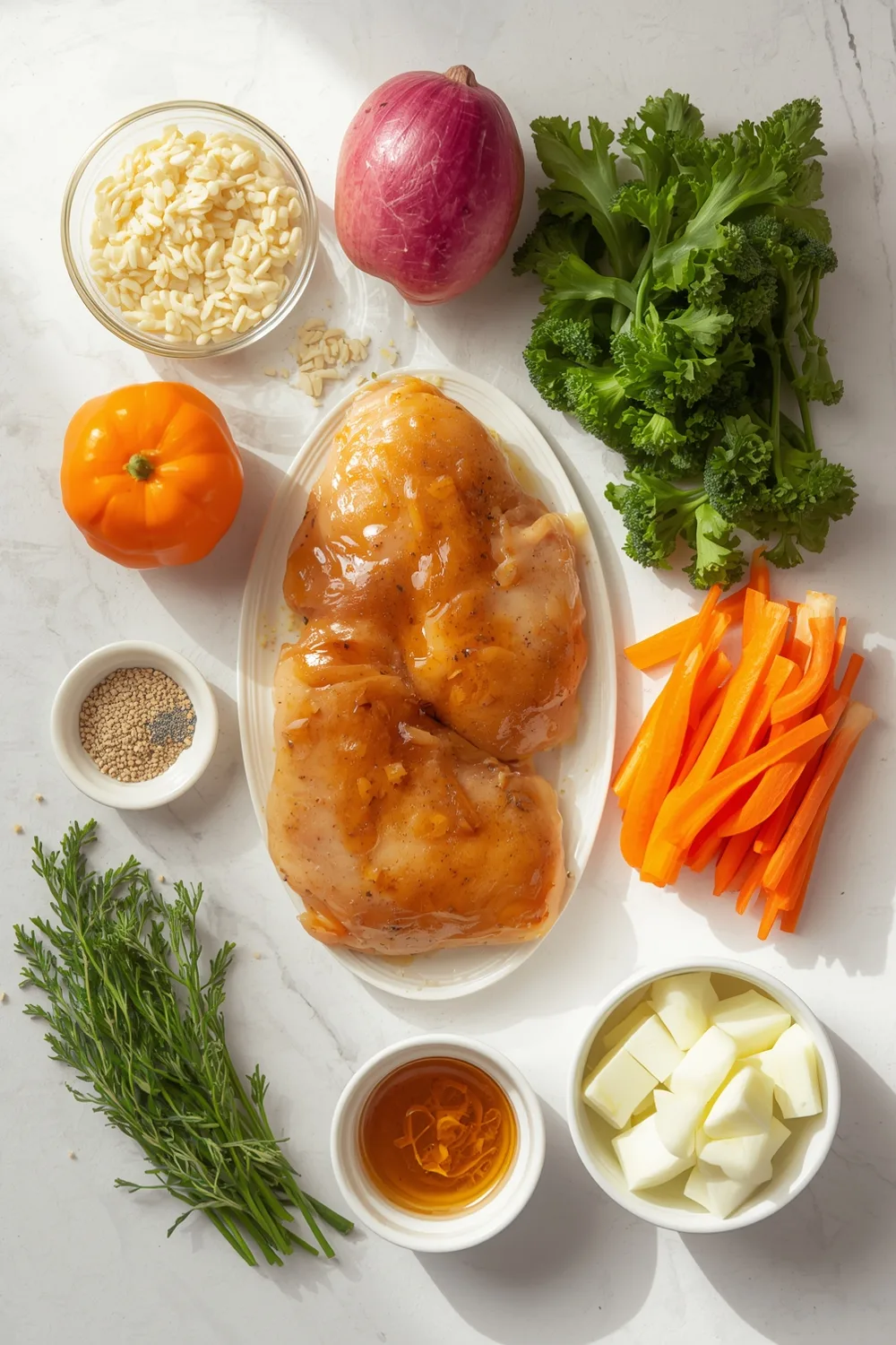 Easy Baked Honey Mustard Chicken Breast with Veggies
