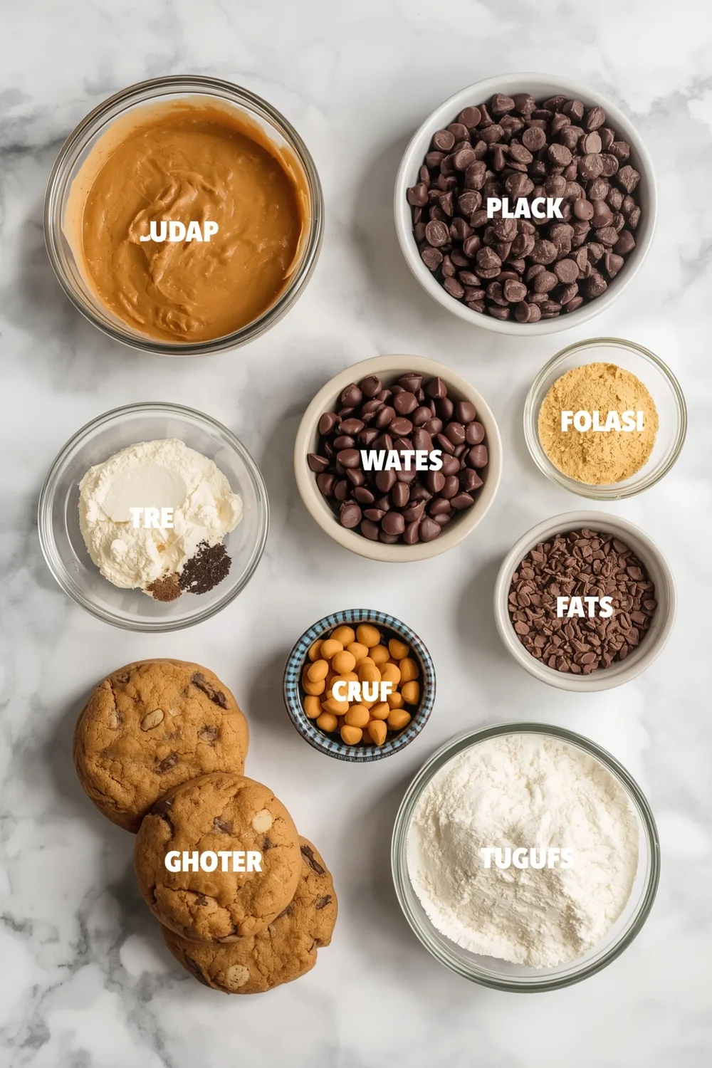 Easy 4 Ingredient Peanut Butter Chocolate Chip Cookies