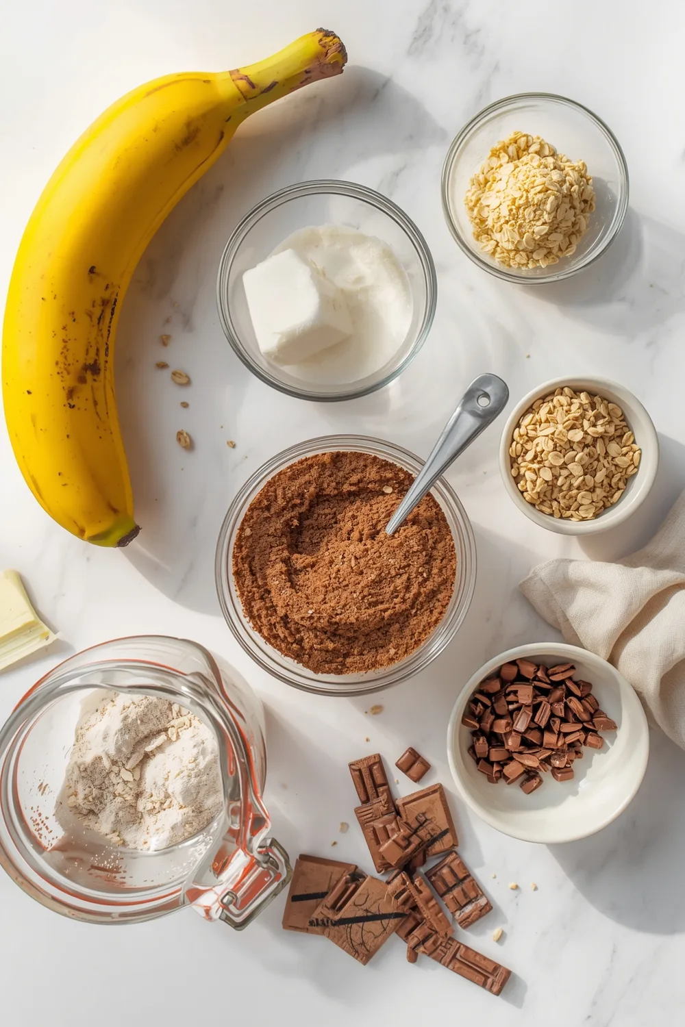 Easy 3 Ingredient Banana Oatmeal Chocolate Cookies